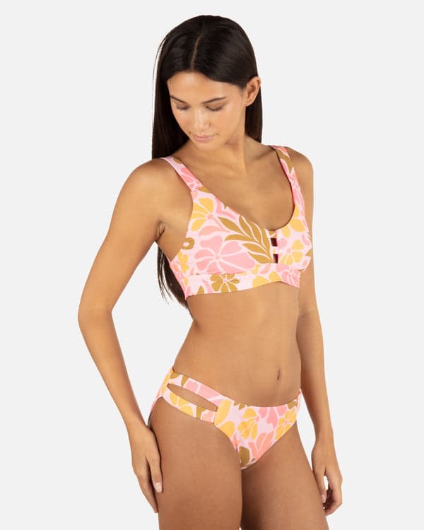 Hurley Isola Tab Scoop Top Coral Blossom