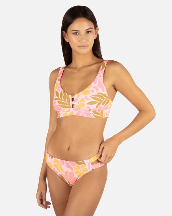 Hurley Isola Tab Scoop Top Coral Blossom
