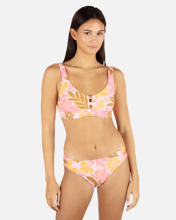 hurley Isola Tab Scoop Top Coral Blossom