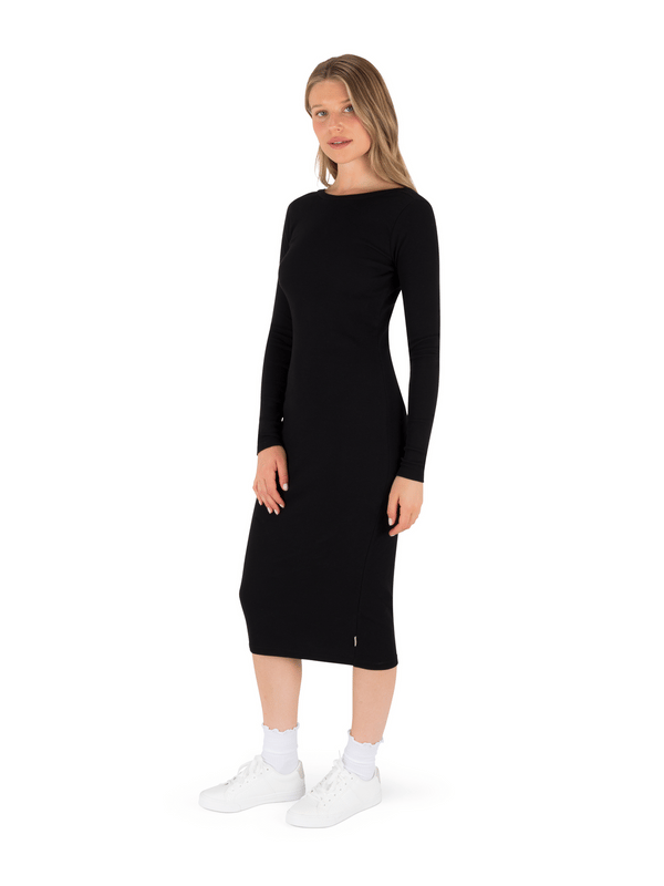 Hurley Just A Girl Long Sleeve Dress BLACK