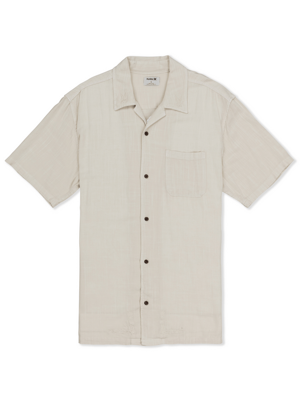 Hurley Laguna Camp Short Sleeve Shirt FOG GREY