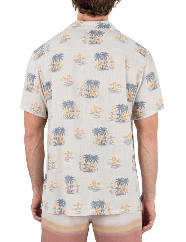 Hurley Laguna Camp Short Sleeve Shirt FOG GREY