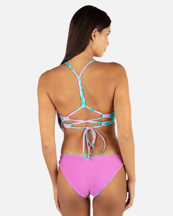 Hurley Lani Floral Moderate Reversible Bottom Teal