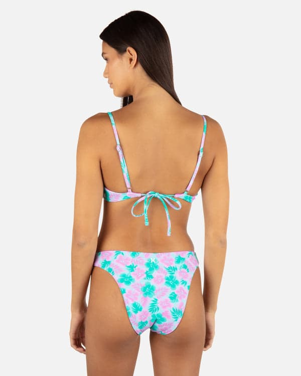 Hurley Lani Floral Underwire Bra Teal