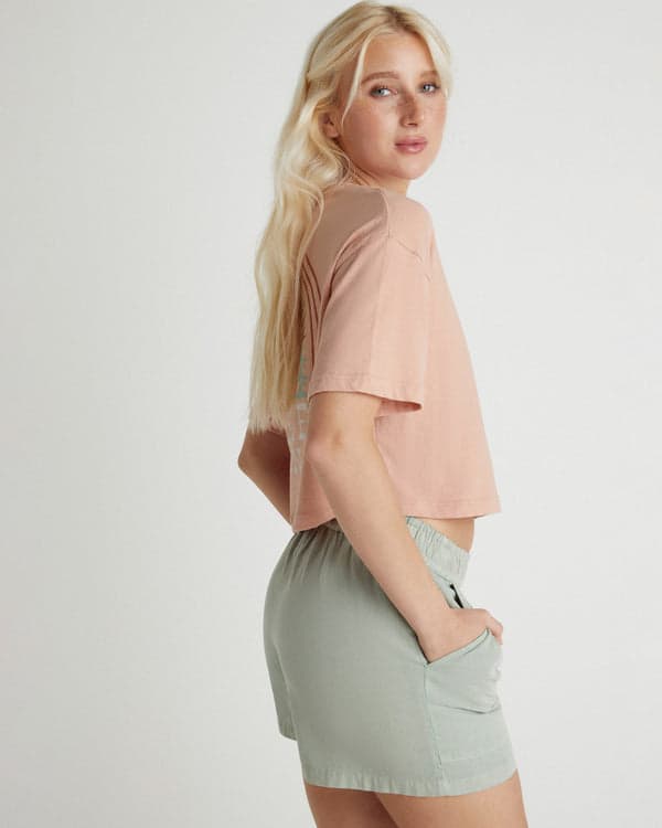 Hurley Leisure Boxy Crop Tee Rose Tan