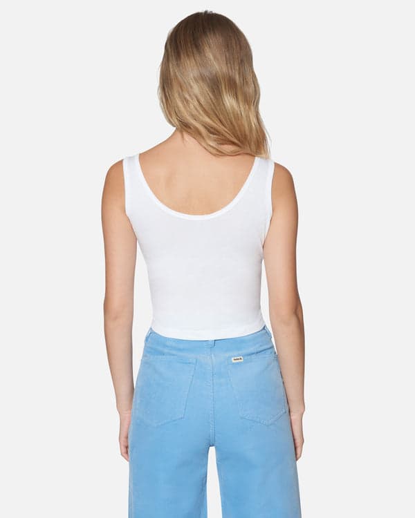 Hurley Leisure Scoop Crop Tank White