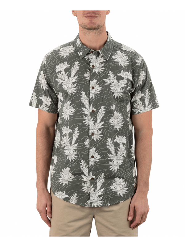 Hurley Lido Stretch Short Sleeve Army