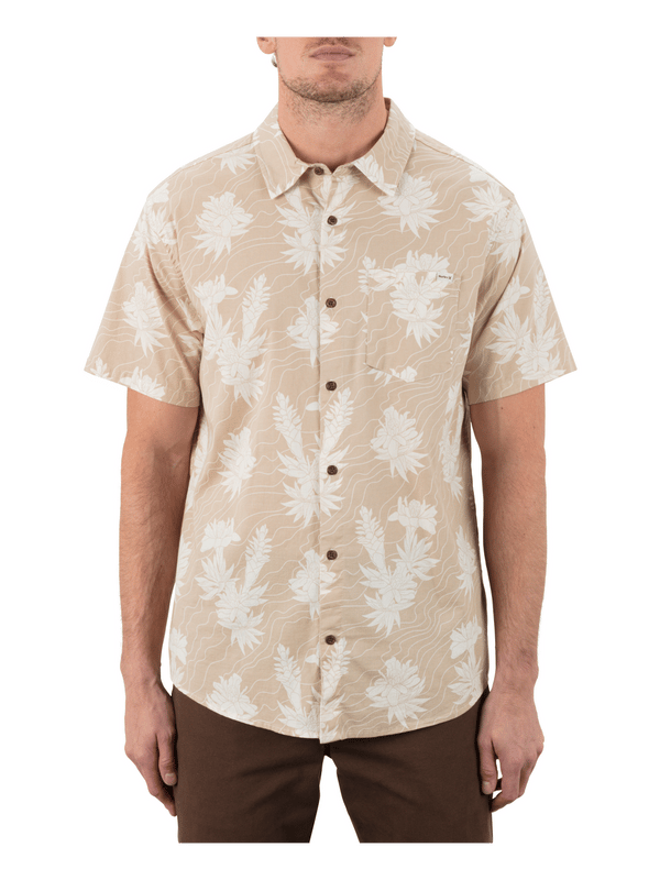 hurley Lido Stretch Short Sleeve Hazelnut