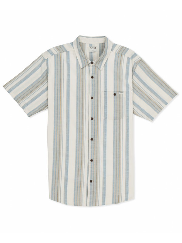 Hurley Lido Stripe Short Sleeve Shirt BARELY BONE