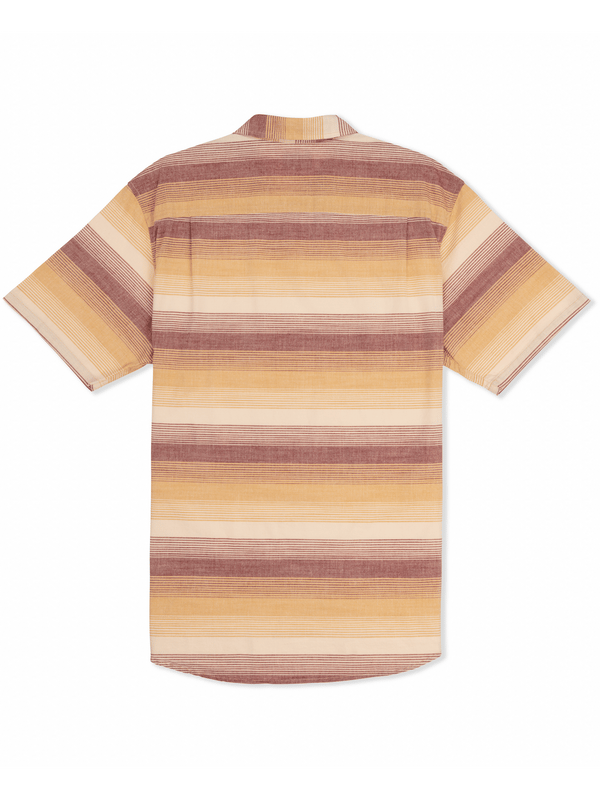 Hurley Lido Stripe Short Sleeve Shirt HAZELNUT