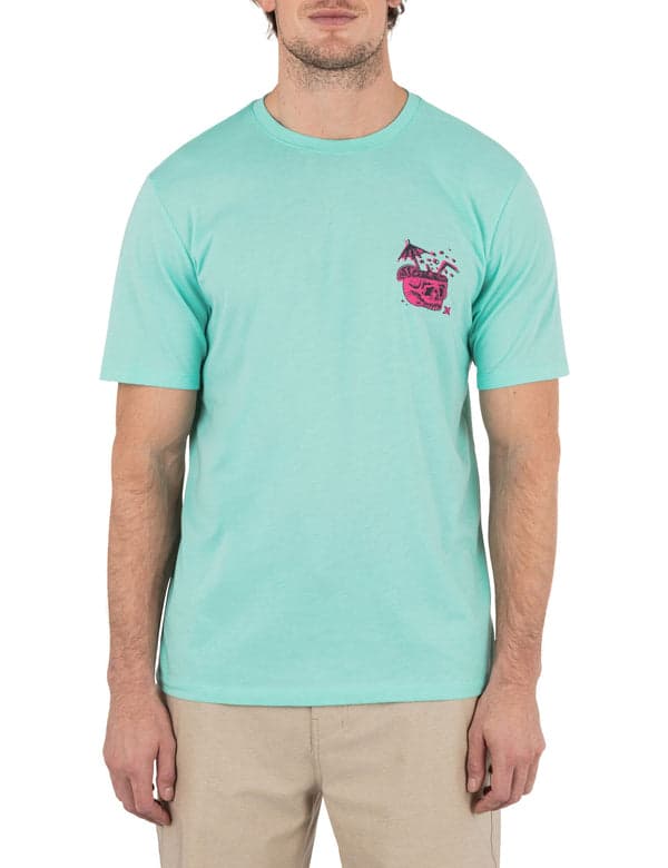 hurley Loungin Short Sleeve TROPICAL MIST HEATHER