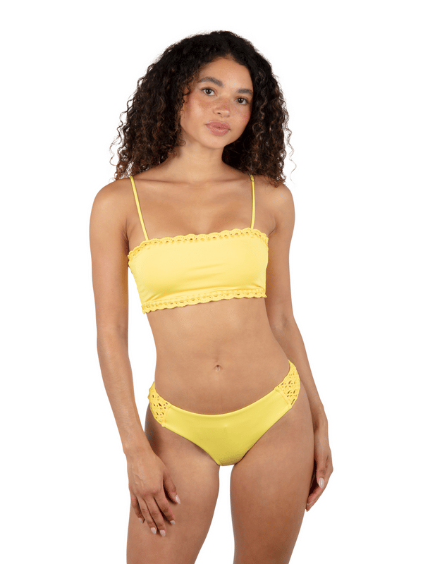 Hurley Macrame Bandeau Bikini Top Mimosa