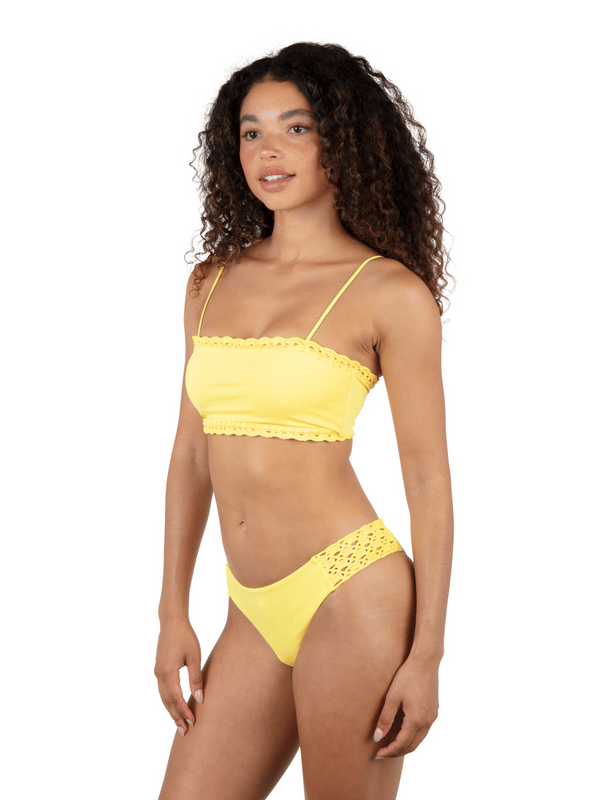 Hurley Macrame Bandeau Bikini Top Mimosa