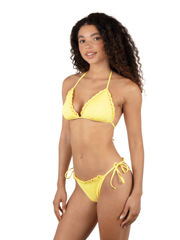 Hurley Macrame Triangle Bikini Top Mimosa