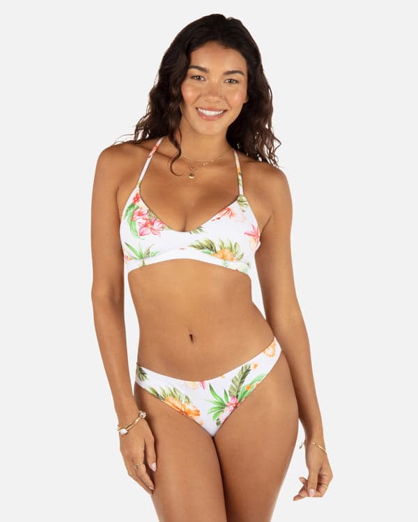 Hurley Malia Moderate Bikini Bottom White