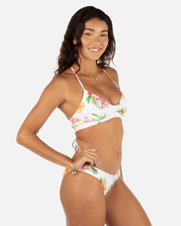 Hurley Malia Moderate Bikini Bottom White