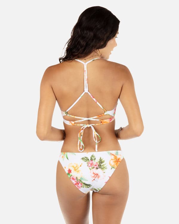hurley Malia Moderate Bikini Bottom White