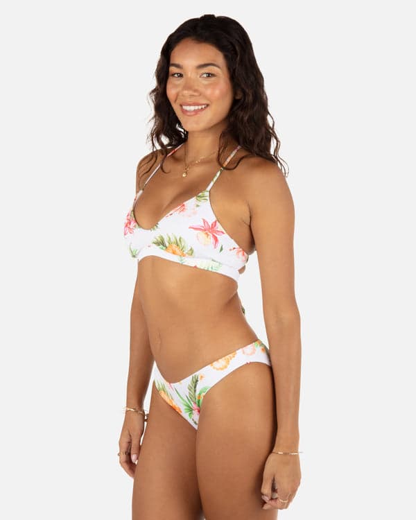Hurley Malia Moderate Bikini Bottom White