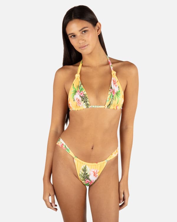 Hurley Malia Soft Tie Triangle Bikini Top Sorbet