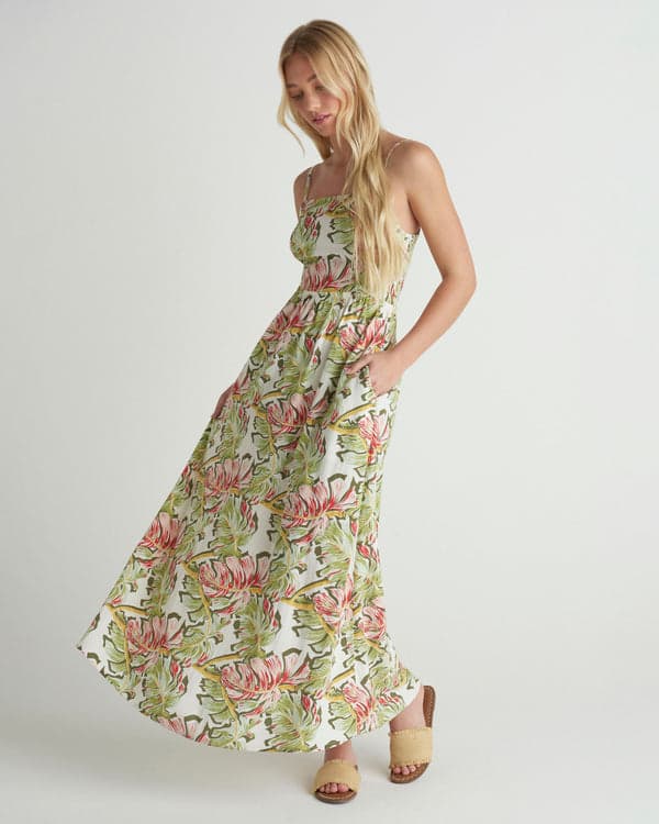 Hurley Malibu Maxi Dress Off White