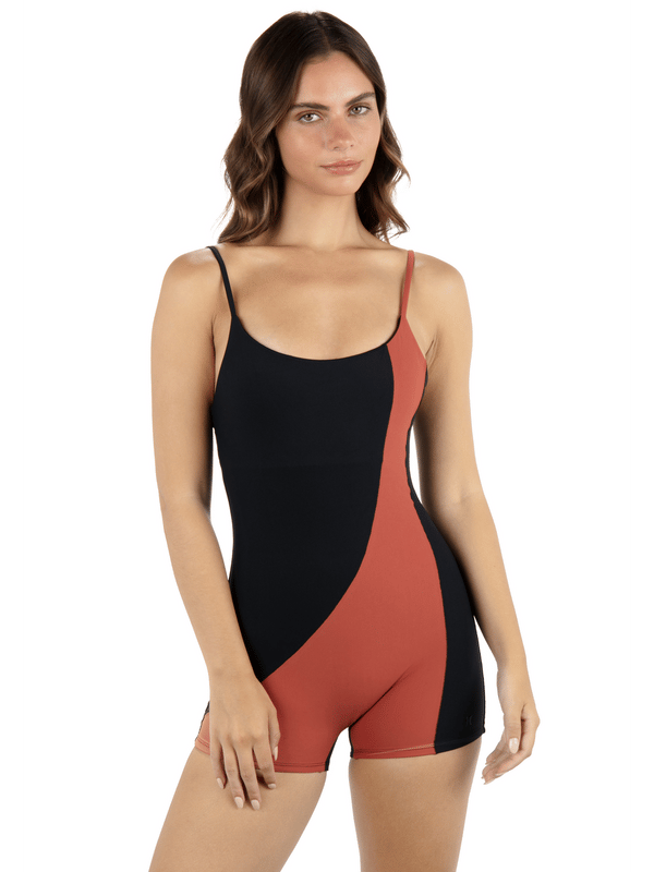 hurley Max Solid Bodysuit Black / Copper