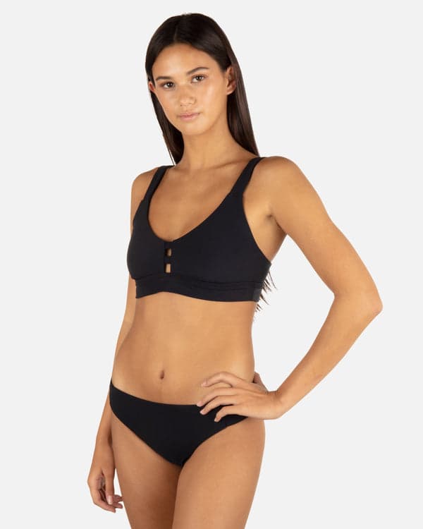 Hurley Max Solid Tab Scoop Top Black