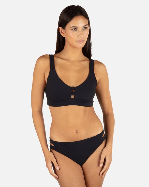 hurley Max Solid Tab Scoop Top Black