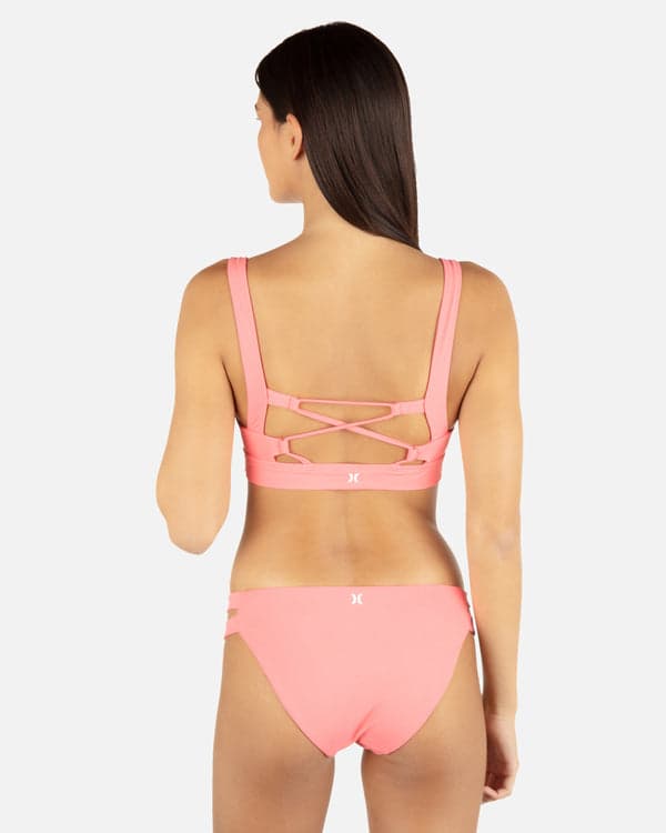 Hurley Max Solid Tab Scoop Top Coral Blossom