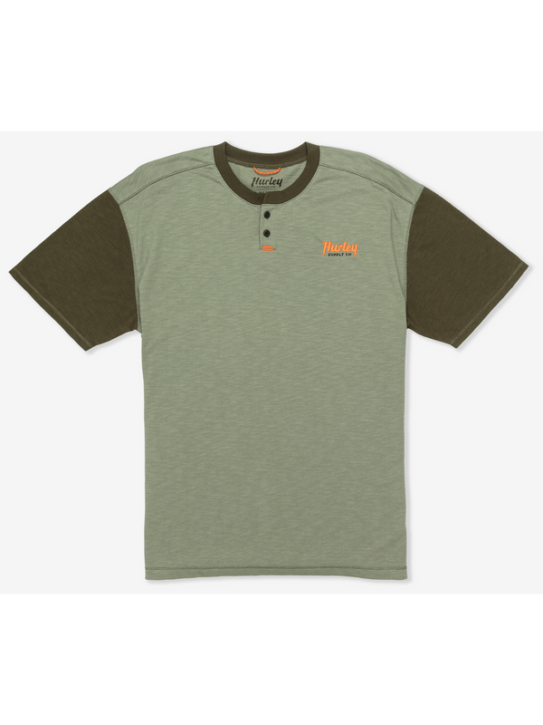 Hurley Merchant Short Sleeve Henley ARMY
