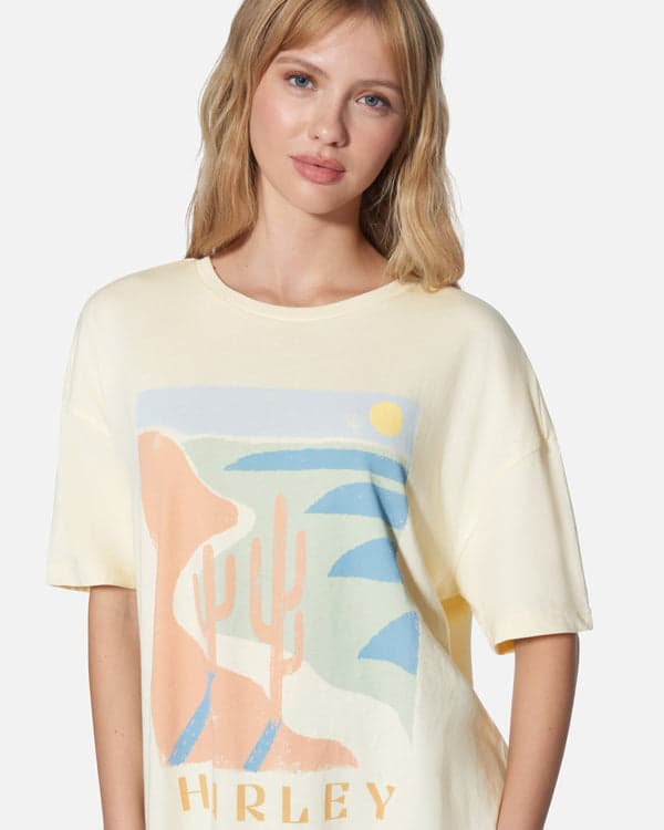 Hurley Moroccan Sunset Boyfriend Tee Off White