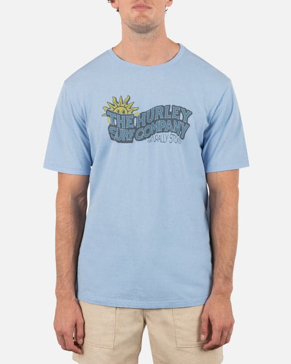hurley Naturally Stoked Short Sleeve Eifel Blue