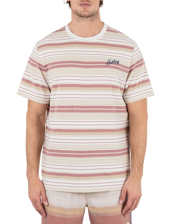 hurley Naturals Stripe Short Sleeve PHANTOM ROSE