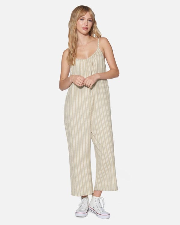 Hurley New Heights Jumpsuit Tan