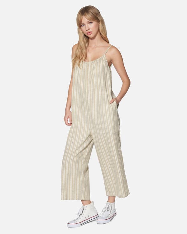 Hurley New Heights Jumpsuit Tan