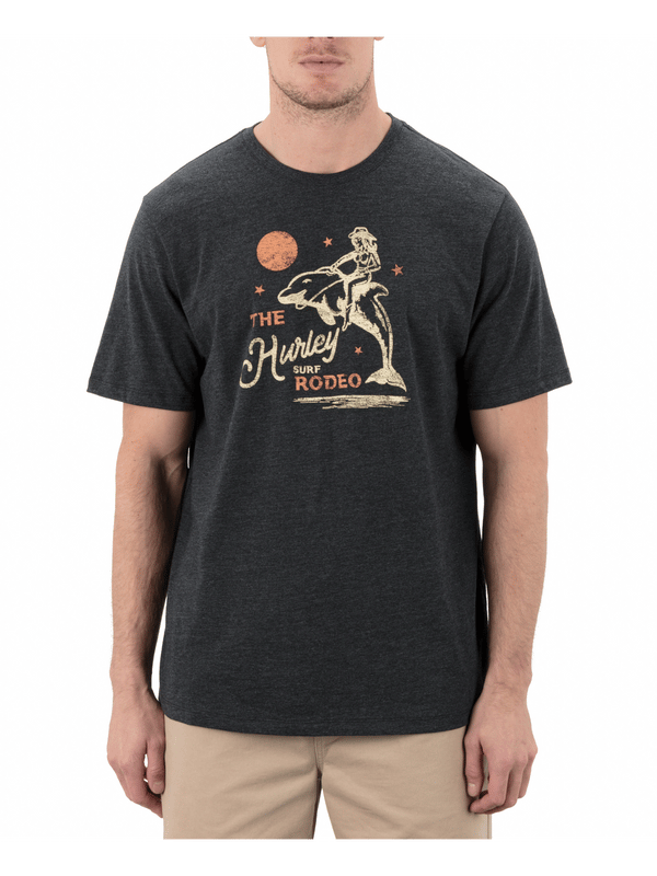 hurley Ocean Rodeo Slub Short Sleeve Black Heather