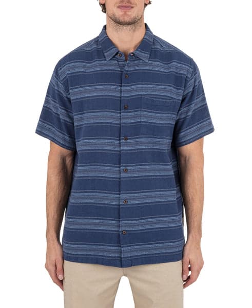 hurley Oceanside Short Sleeve Shirt FOUNTAIN BLUE
