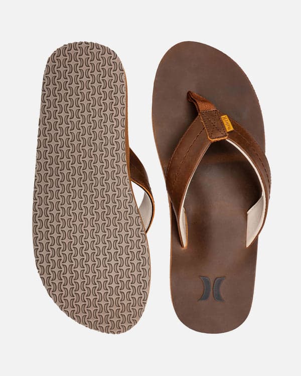 Hurley One And Only Leather Sandal Brown