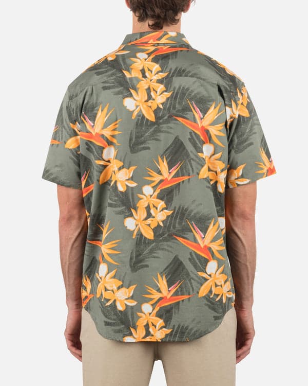 Hurley One & Only Lido Stretch Short Sleeve Army