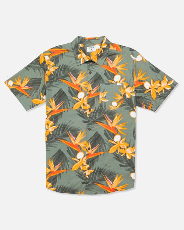 Hurley One & Only Lido Stretch Short Sleeve Army