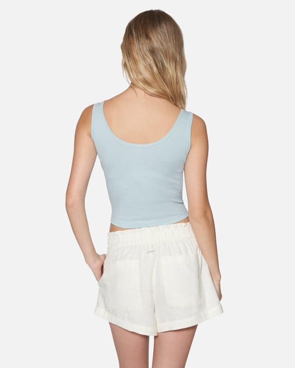 Hurley Palm Peaks Scoop Crop Tank Skyway
