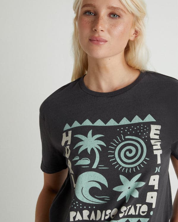 Hurley Paradise State Classic Tee Off Black