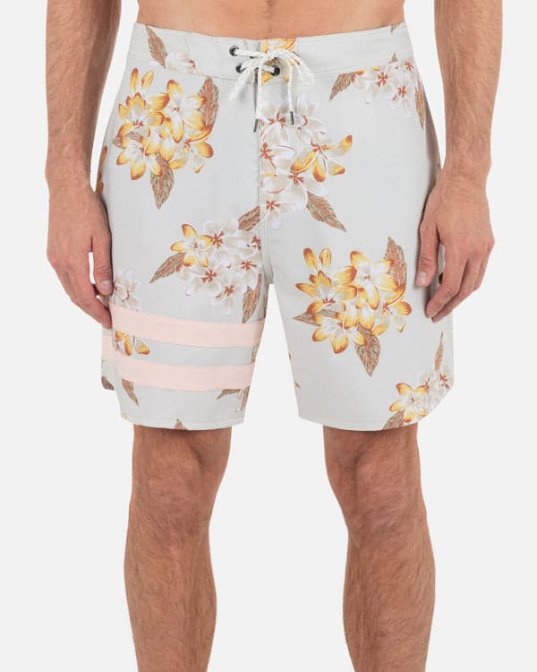 hurley Phantom Eco Block Party Boardshort 18" Bone