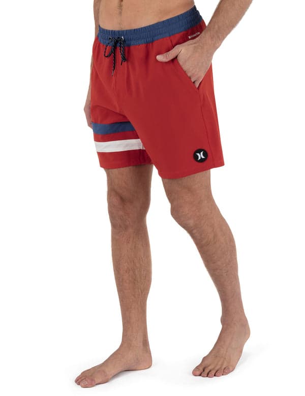 Hurley Phantom Eco Blockparty Volley 17" ALOHA RED