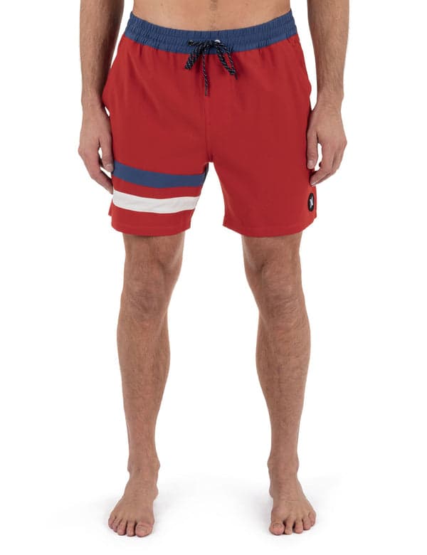 hurley Phantom Eco Blockparty Volley 17" ALOHA RED