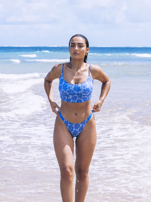 hurley Pua Jacquard Crop Top Cloud