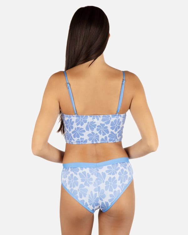 Hurley Pua Jacquard Crop Top Cloud