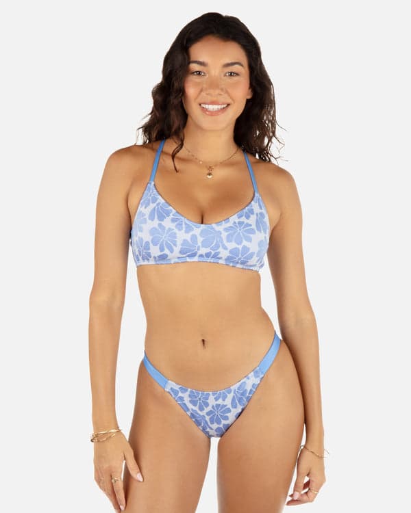 Hurley Pua Jacquard Scoop Front Bralette Top Cloud