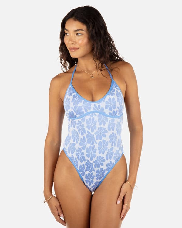 Hurley Pua Jaquard Cheeky One Piece Cloud