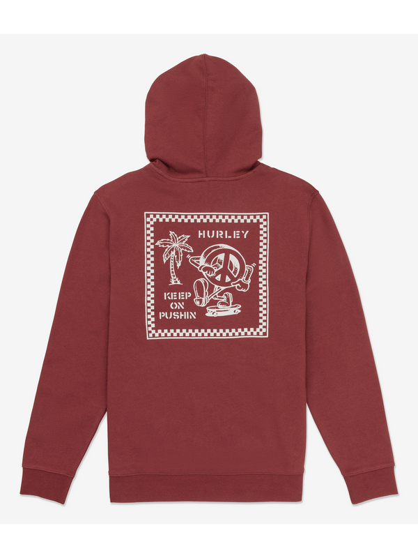 Hurley Pushin Pullover Hoodie Matador Red