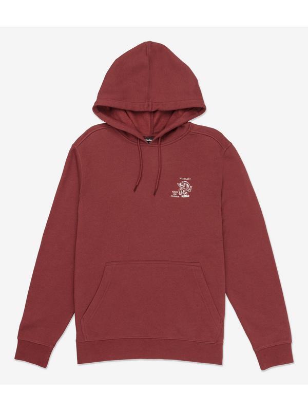 hurley Pushin Pullover Hoodie Matador Red